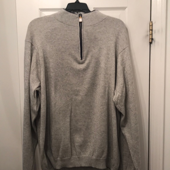 Vineyard Vines 1/4 Zip Sweater Grey XXL - Picture 4 of 4